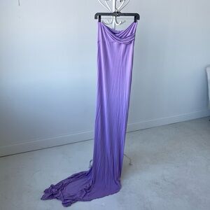 Sew Trendy Purple Strapless Dress